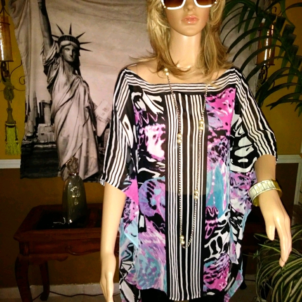 Poncho blouse